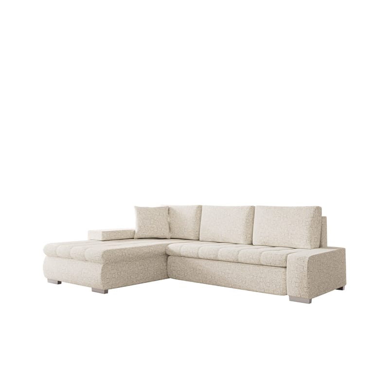 Irja 4-seters sovesofa med sjeselong, venstrevendt, Lys beige