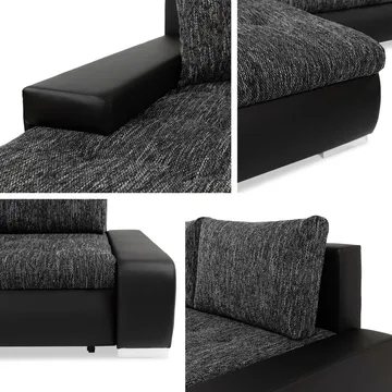 Irja 4-seters sovesofa med sjeselong, venstrevendt - Lysegrå - Møbler - Sofaer - Sovesofaer