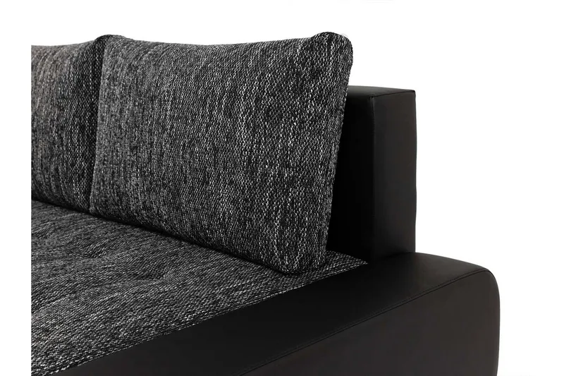 Irja Sovesofa med Sjeselong 3-seter i Kunstlær - Hvit / Grå - Møbler - Sofaer - Sovesofaer