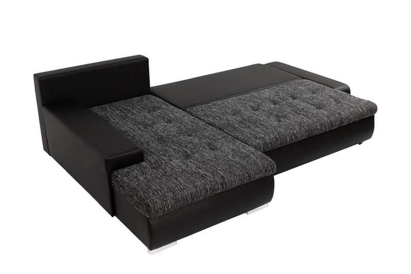 Irja Sovesofa med Sjeselong 3-seter i Kunstlær - Hvit / Grå - Møbler - Sofaer - Sovesofaer