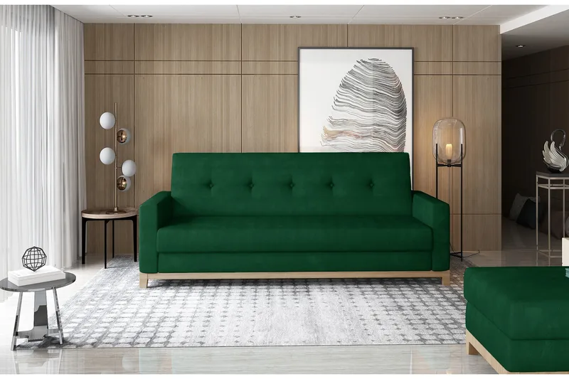 Iselene 2-seter Sovesofa - Grønn - Møbler - Sofaer - Sovesofaer