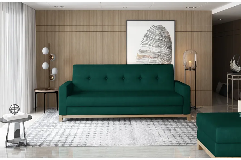 Iselene 2-seter Sovesofa - Grønn - Møbler - Sofaer - Sovesofaer