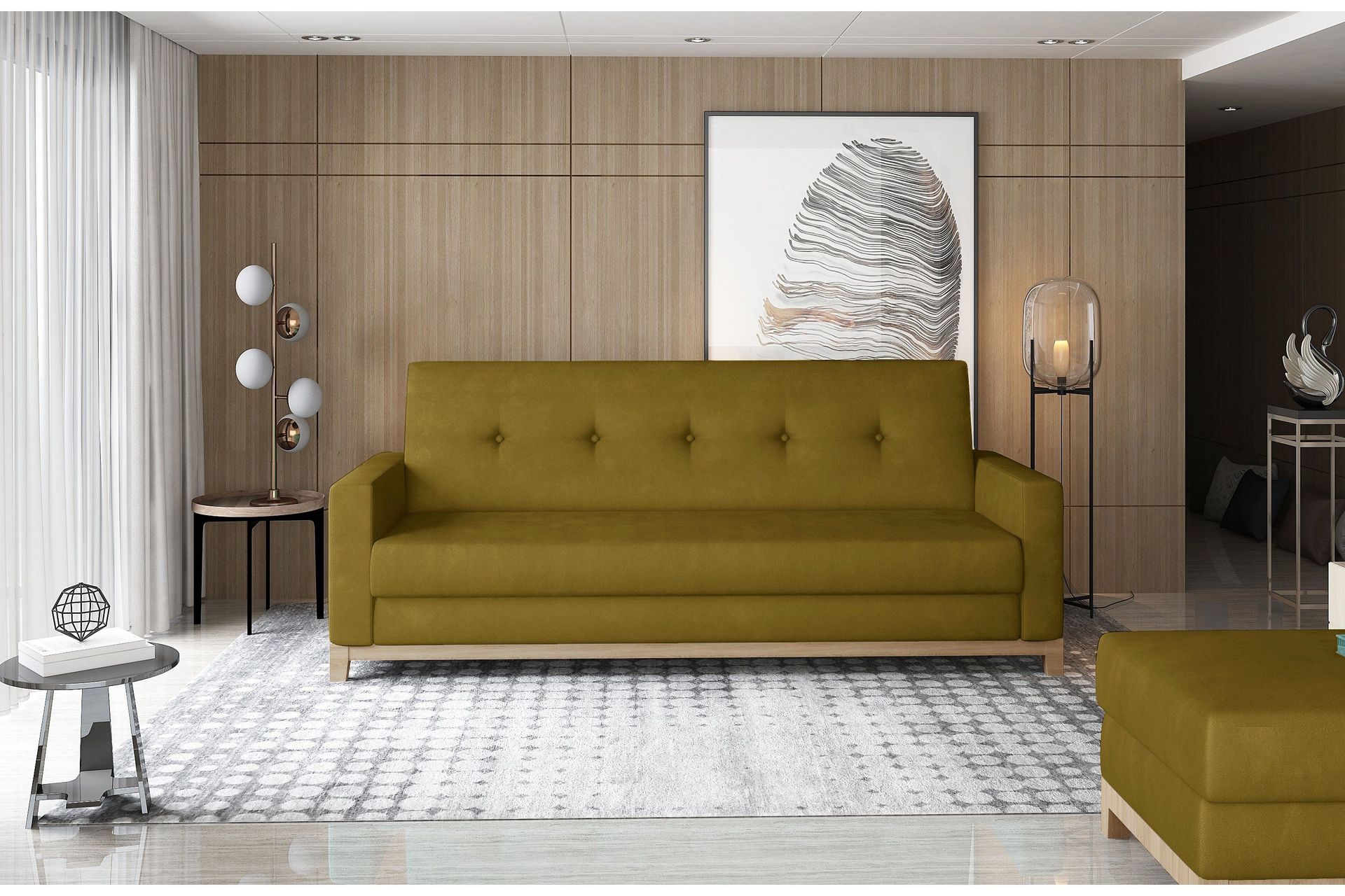 Iselene 2-seter Sovesofa - Gul
