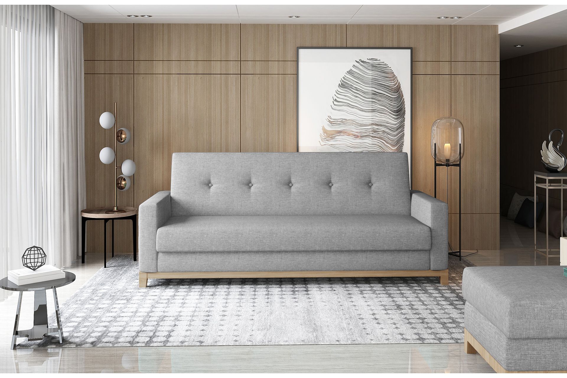 Iselene 3-seters Sovesofa - Grå - Møbler - Sofaer - Sovesofaer