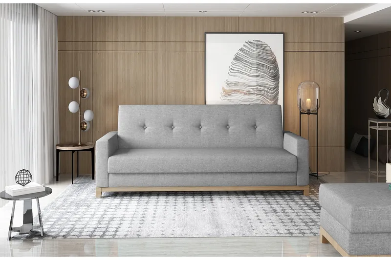 Iselene 3-seters Sovesofa - Grå - Møbler - Sofaer - Sovesofaer