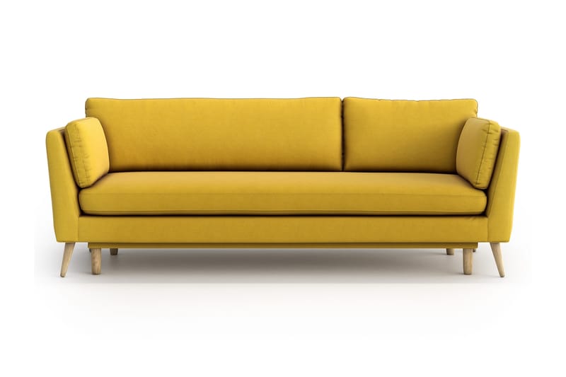 Janella 3-seter Sovesofa - Gul - Møbler - Sofaer - Sovesofaer