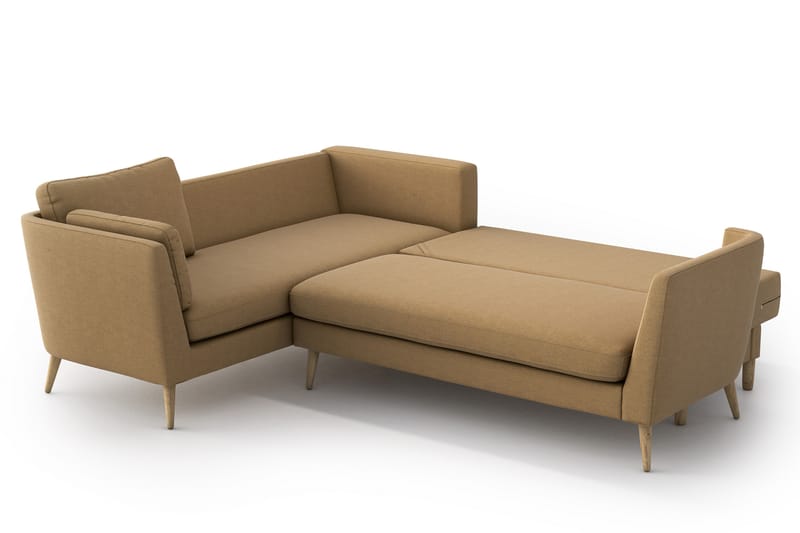 Janella Sovesofa med Divan - Beige - Møbler - Sofaer - Sovesofaer