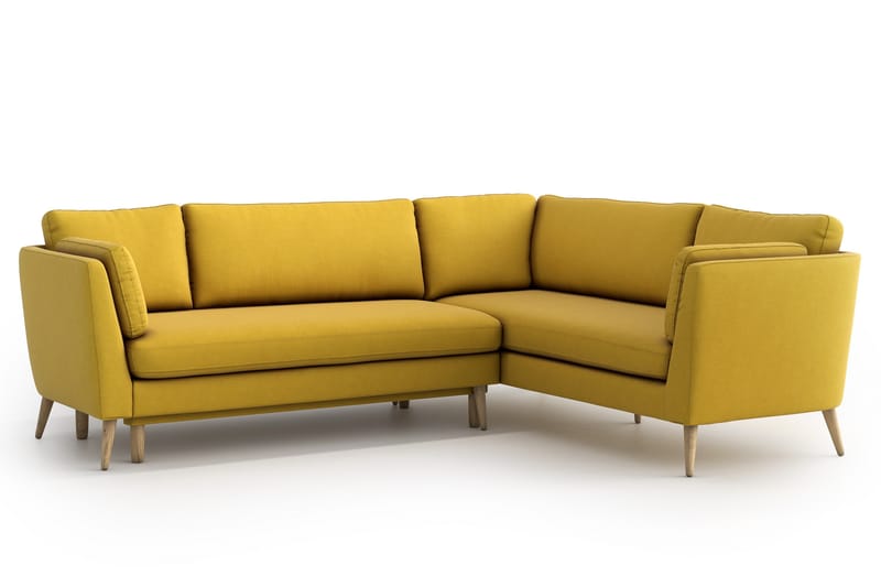 Janella Sovesofa med Divan - Gul - Møbler - Sofaer - Sovesofaer
