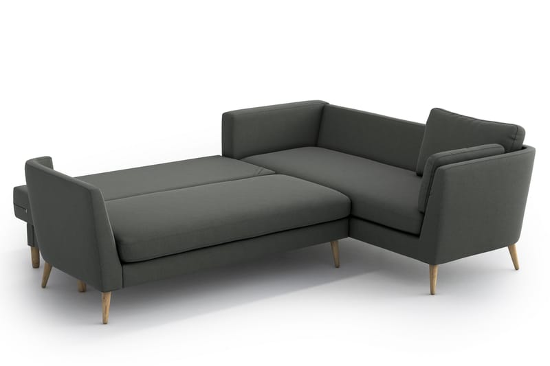 Janella Sovesofa med Divan - Mørkegrå - Møbler - Sofaer - Sovesofaer