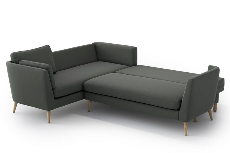 Janella Sovesofa med Divan - Mørkegrå - Møbler - Sofaer - Sovesofaer
