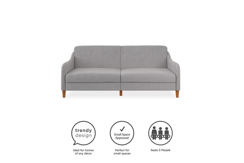 Jasper 2-seters Sovesofa Lysegrå - Dorel Home - Møbler - Sofaer - Sovesofaer