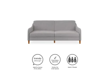 Jasper 2-seters Sovesofa Lysegrå - Dorel Home - Møbler - Sofaer - Sovesofaer