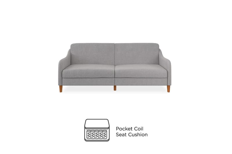 Jasper 2-seters Sovesofa Lysegrå - Dorel Home - Møbler - Sofaer - Sovesofaer