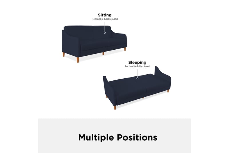 Jasper 2-seters Sovesofa Marineblå - Dorel Home - Møbler - Sofaer - Sovesofaer
