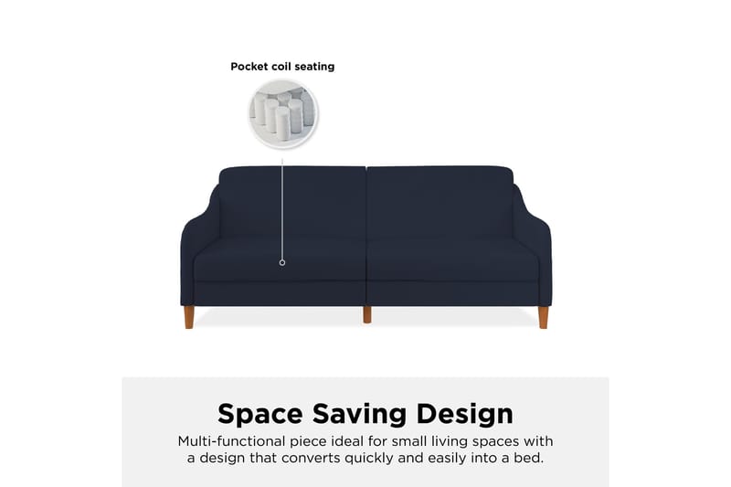 Jasper 2-seters Sovesofa Marineblå - Dorel Home - Møbler - Sofaer - Sovesofaer