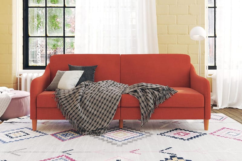 Jasper 2-seters Sovesofa Oransje - Dorel Home - Møbler - Sofaer - Sovesofaer