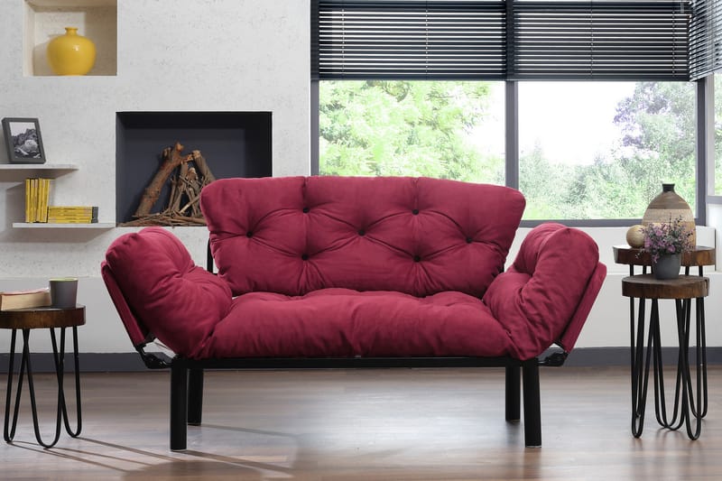 Jenica Sovesofa 2-seter - Burgunder - Møbler - Sofaer - Sovesofaer