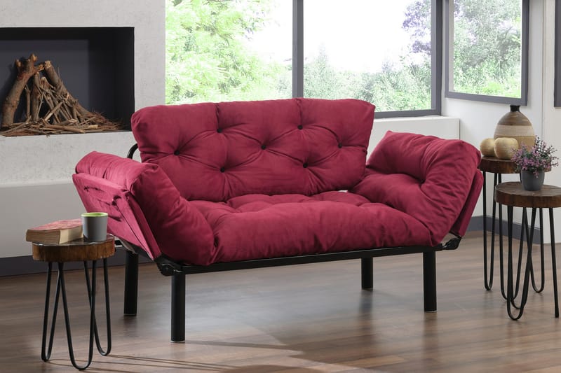 Jenica Sovesofa 2-seter - Burgunder - Møbler - Sofaer - Sovesofaer