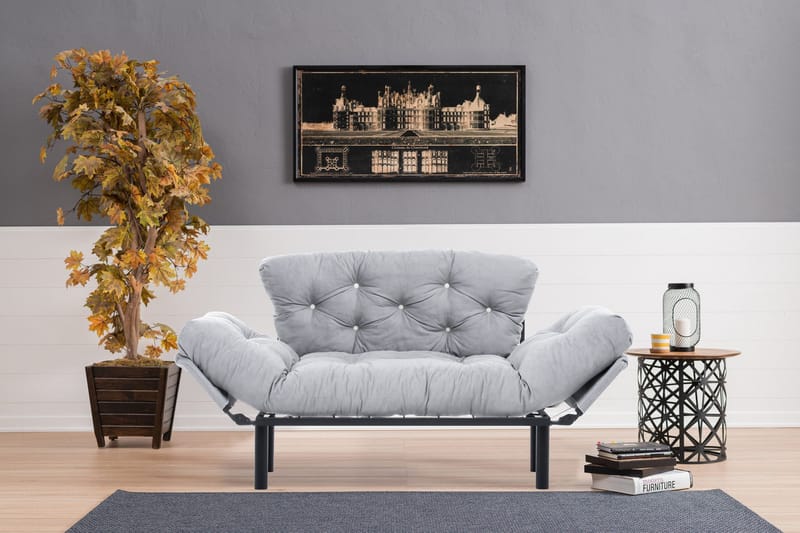 Jenica Sovesofa 2-seter - Grå - Møbler - Sofaer - Sovesofaer