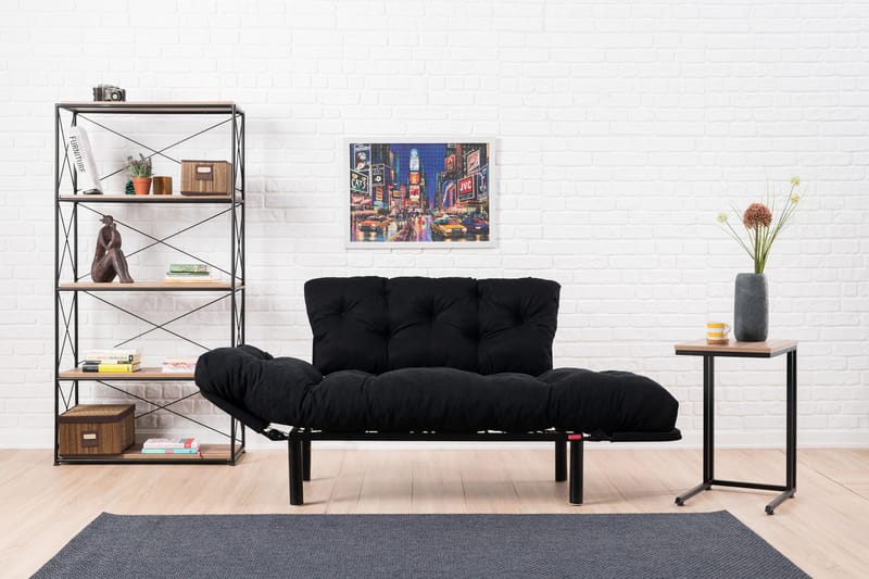 Jenica Sovesofa 2-seter - Svart - Møbler - Sofaer - Sovesofaer