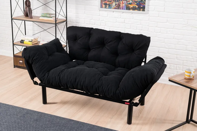 Jenica Sovesofa 2-seter - Svart - Møbler - Sofaer - Sovesofaer