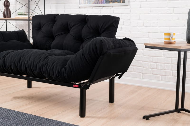 Jenica Sovesofa 2-seter - Svart - Møbler - Sofaer - Sovesofaer