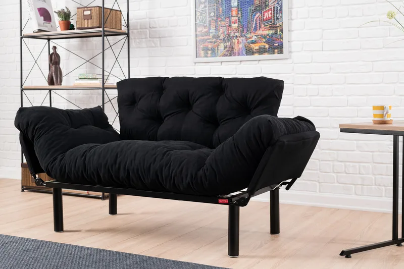 Jenica Sovesofa 2-seter - Svart - Møbler - Sofaer - Sovesofaer