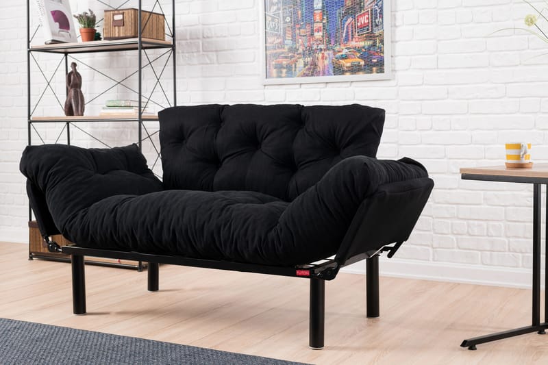 Jenica Sovesofa 2-seter - Svart - Møbler - Sofaer - Sovesofaer