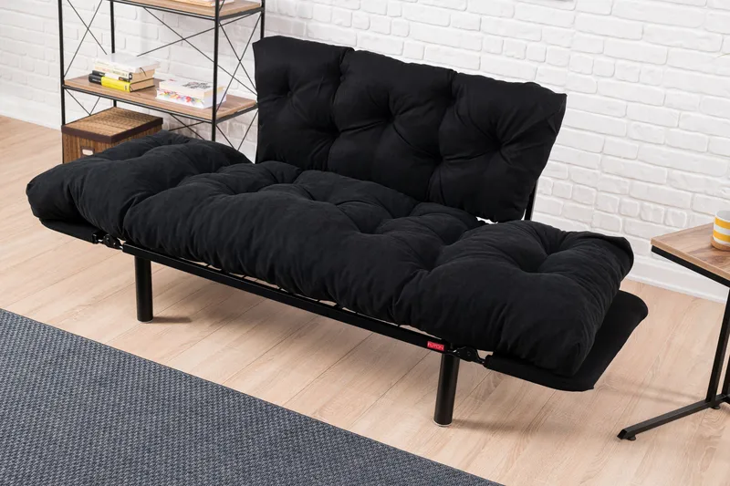 Jenica Sovesofa 2-seter - Svart - Møbler - Sofaer - Sovesofaer