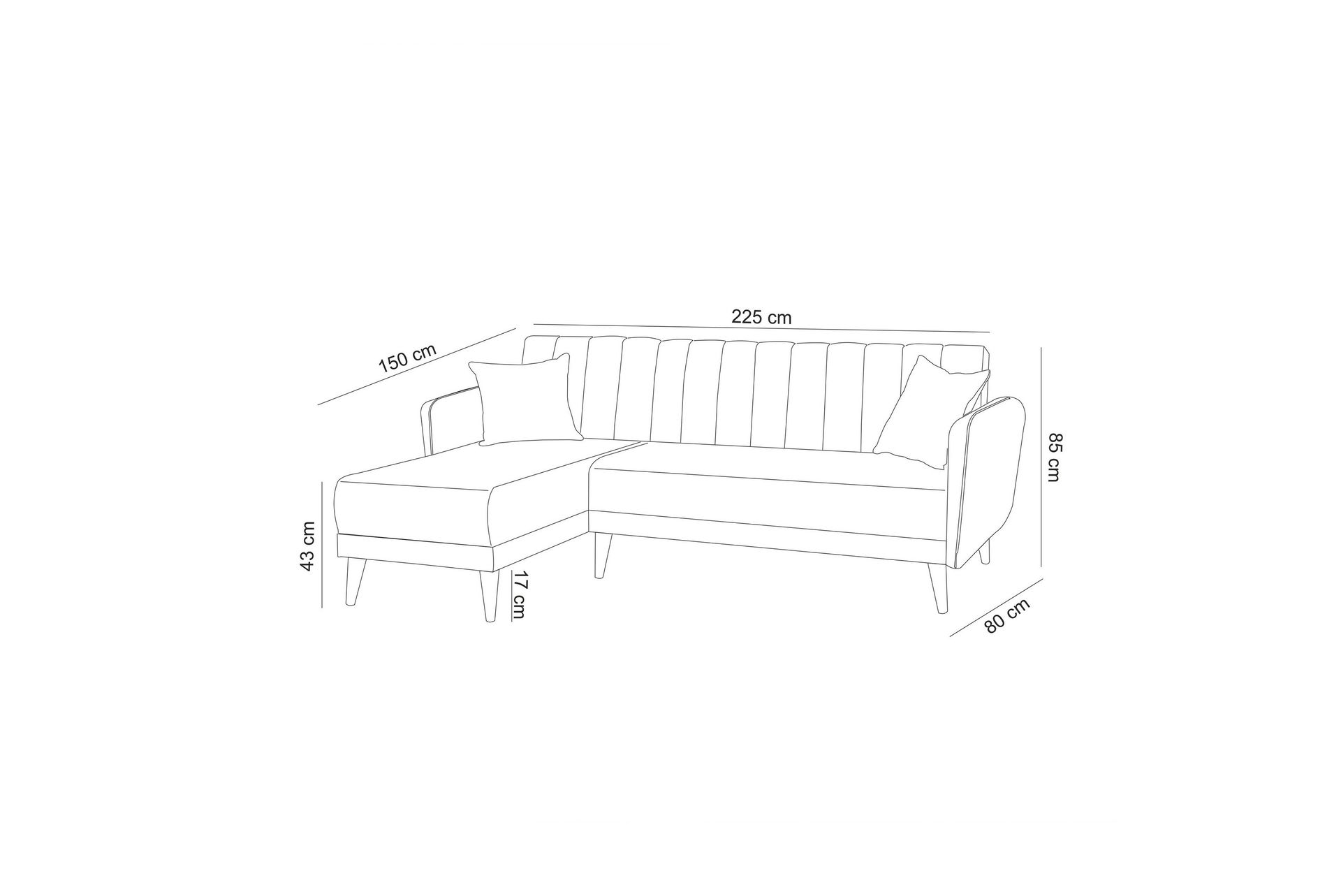 Jenick Hjørnesofa - Beige - Møbler - Sofaer - Sovesofaer