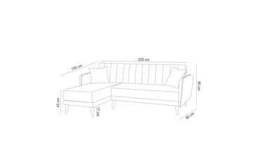Jenick Hjørnesofa - Beige - Møbler - Sofaer - Sovesofaer