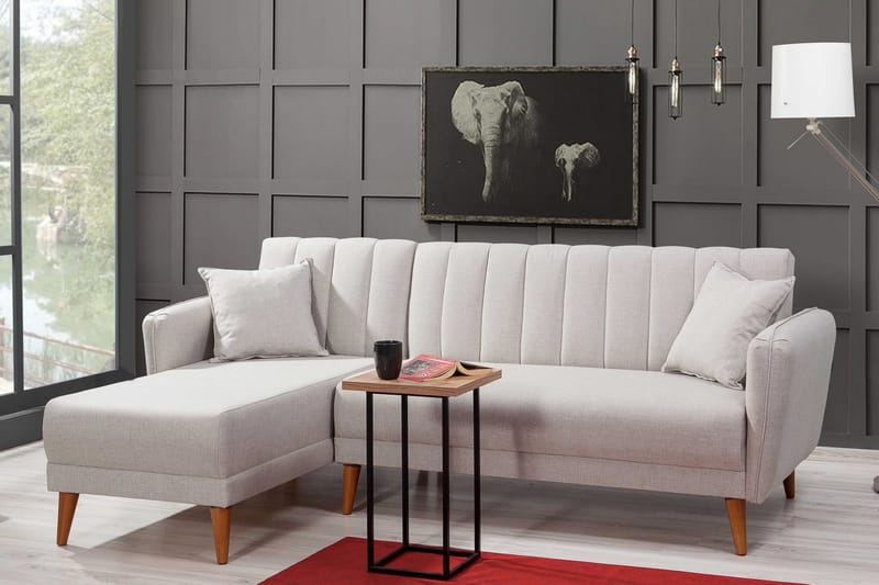 Jenick Hjørnesofa - Beige - Møbler - Sofaer - Sovesofaer