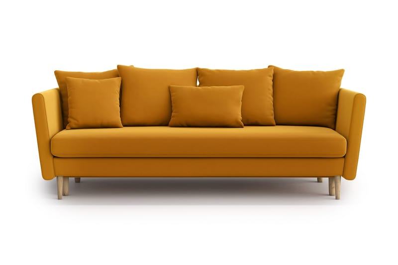 Joleen 3-seter Sovesofa - Gul - Sovesofaer - 3 seters sovesofa