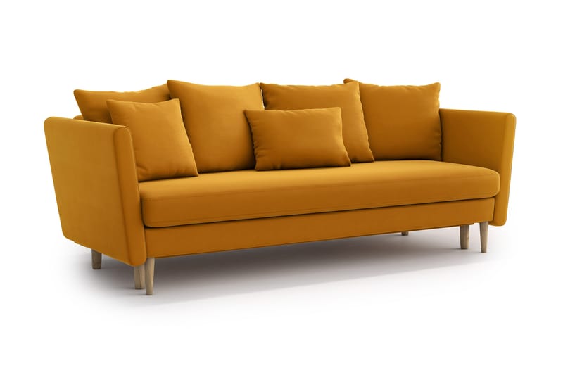 Joleen 3-seter Sovesofa - Gul - Møbler - Sofaer - Sovesofaer