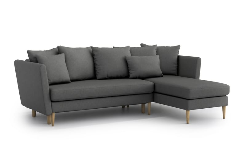 Joleen Sovesofa med Divan - Grå - Møbler - Sofaer - Sovesofaer