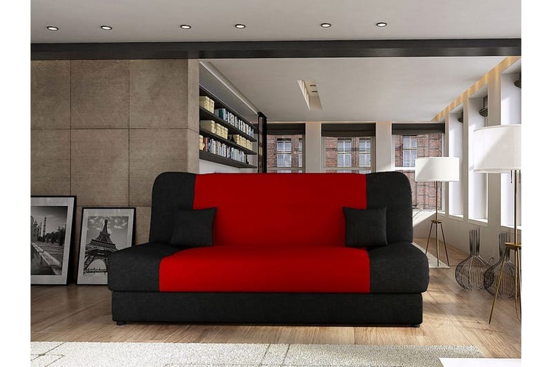 Jonas Sovesofa 195x87x86 cm - Rød - Møbler - Sofaer - Sovesofaer