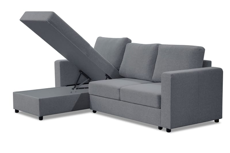 Julia Sovesofa 3-seter med Divan Venstre - Lysegrå - Møbler - Sofaer - Sovesofaer