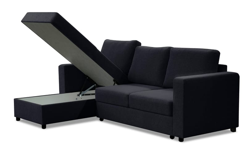 Julia Sovesofa 3-seter med Divan Venstre - Mørkegrå - Møbler - Sofaer - Sovesofaer