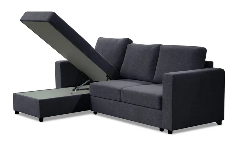 Julia Sovesofa 3-seter med Divan Venstre - Mellomgrå - Møbler - Sofaer - Sovesofaer