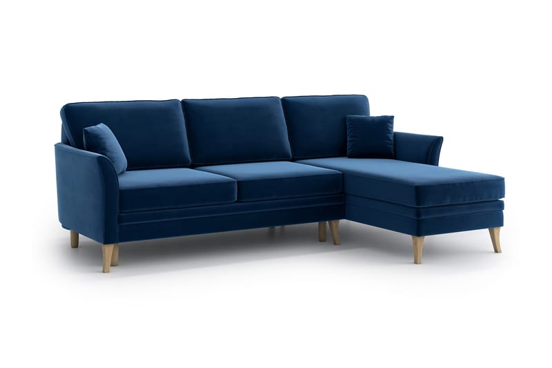 Juliette Sovesofa med Divan - Blå - Sovesofaer - Sovesofa divan