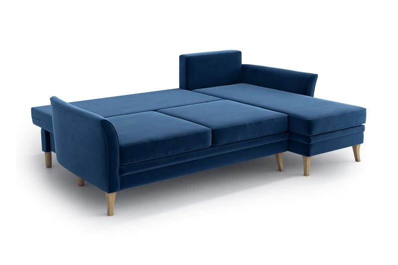 Juliette Sovesofa med Divan - Blå - Møbler - Sofaer - Sovesofaer