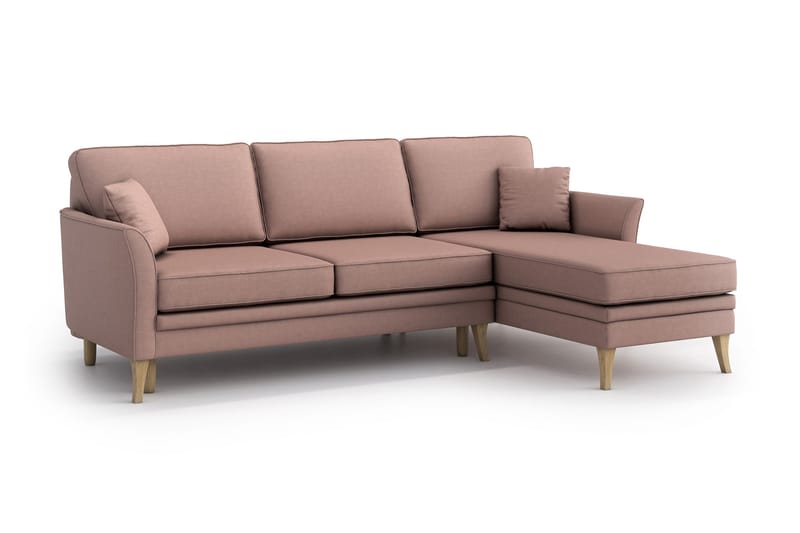 Juliette Sovesofa med Divan - Rosa - Sovesofaer - Sovesofa divan