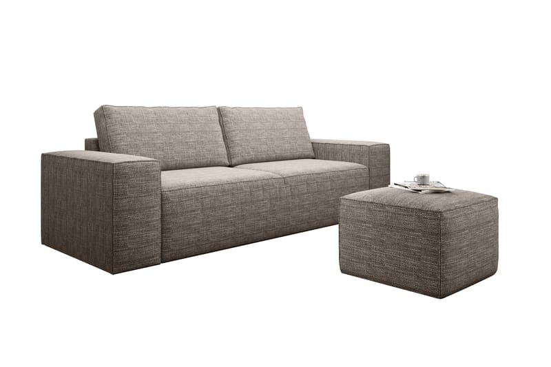 Kamli Sovesofa 3-seters med Oppbevaring - Beige - Sovesofaer - 3 seters sovesofa