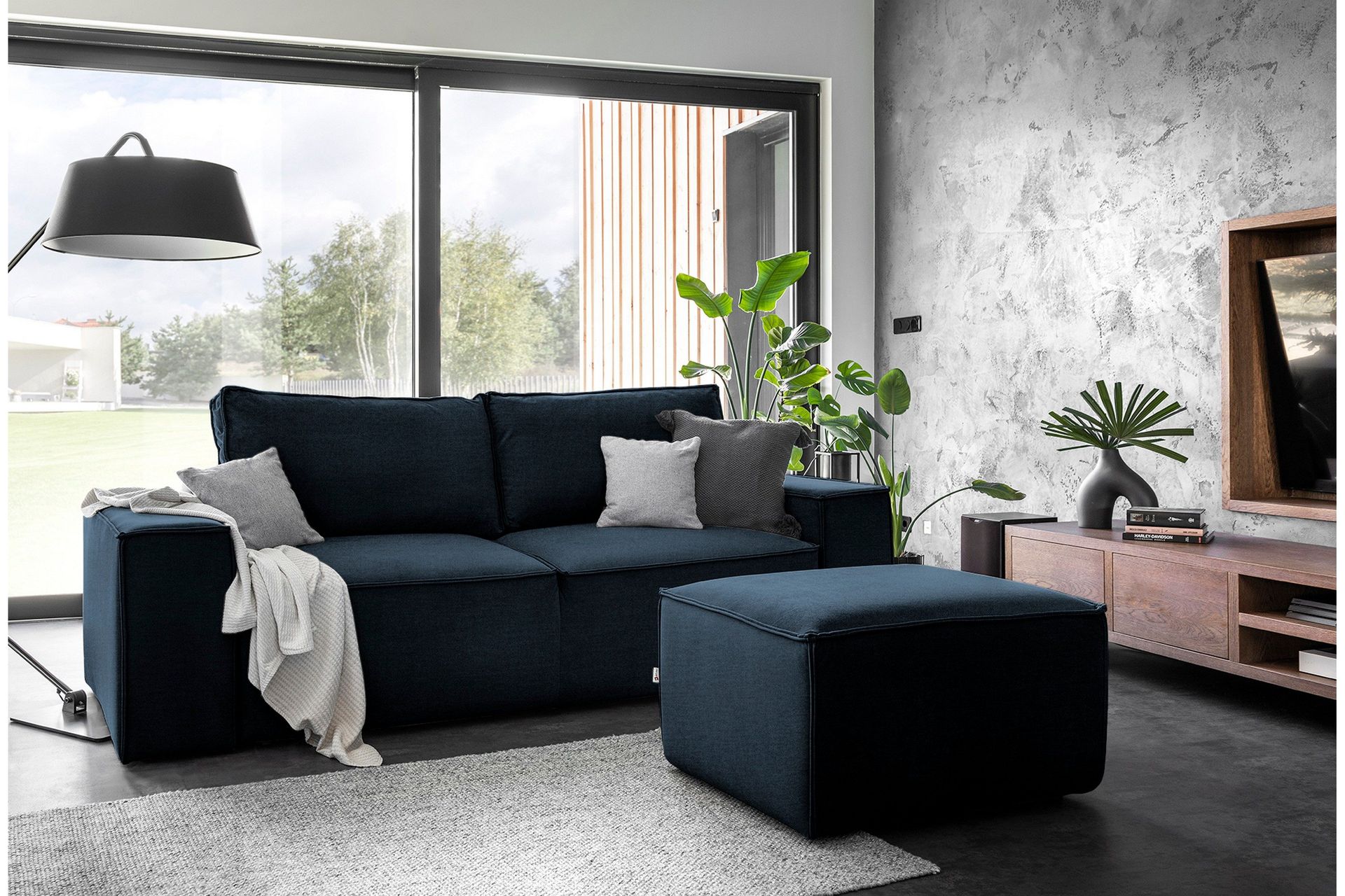 Kamli Sovesofa 3-seters med Oppbevaring - Blå