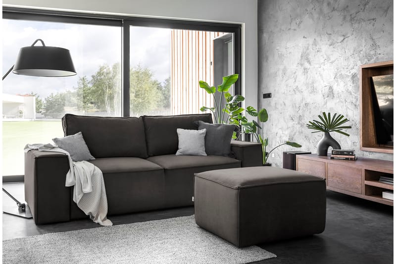 Kamli Sovesofa 3-seters med Oppbevaring - Brun - Møbler - Sofaer - Sovesofaer