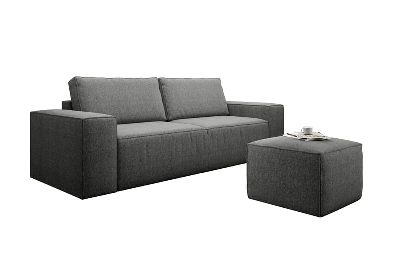 Kamli Sovesofa 3-seters med Oppbevaring - Grå - Møbler - Sofaer - Sovesofaer