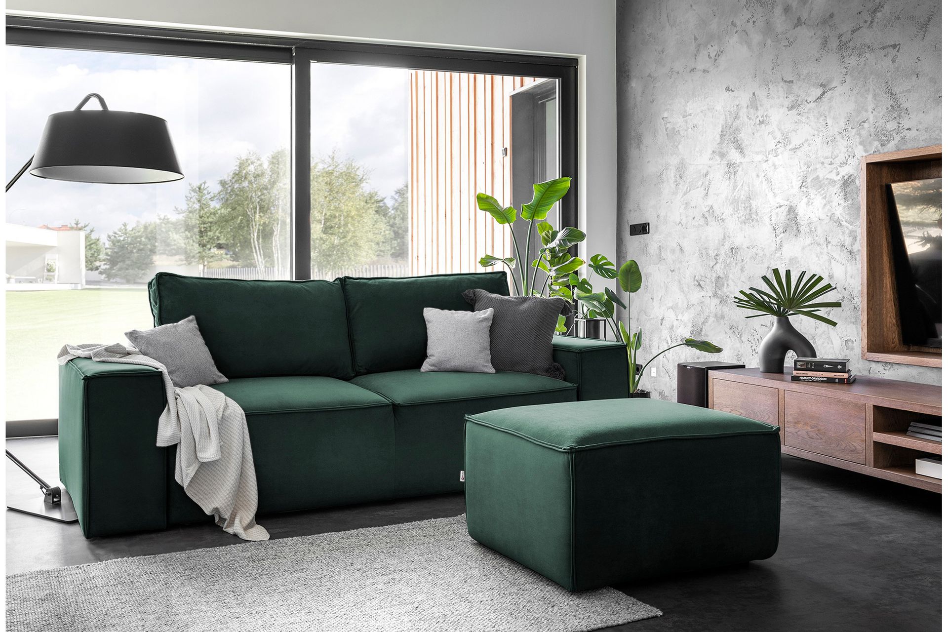 Kamli Sovesofa 3-seters med Oppbevaring - Grønn - Møbler - Sofaer - Sovesofaer