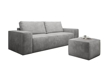 Kamli Sovesofa 3-seters med Oppbevaring - Lysegrå - Møbler - Sofaer - Sovesofaer