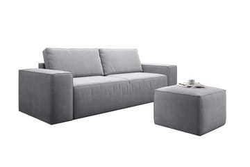 Kamli Sovesofa 3-seters med Oppbevaring - Lysegrå - Møbler - Sofaer - Sovesofaer