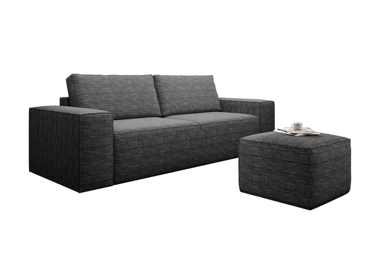 Kamli Sovesofa 3-seters med Oppbevaring - Mørkegrå - Møbler - Sofaer - Sovesofaer